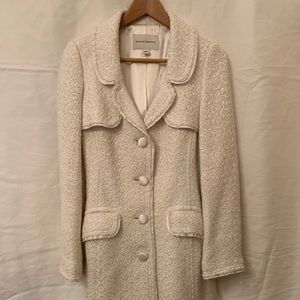 Banana Republic Long Pea Coat White